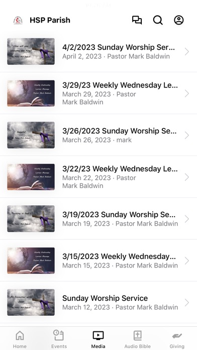 HSP Parish Screenshot