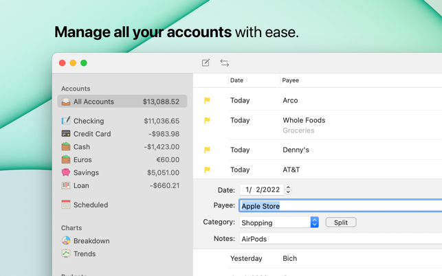 ‎GreenBooks - Money Manager Screenshot