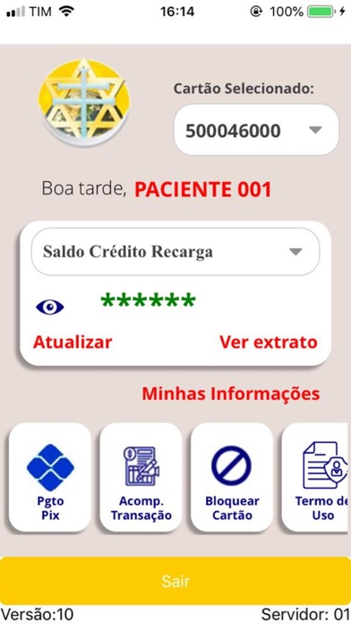 Cartão CliniCard Screenshot