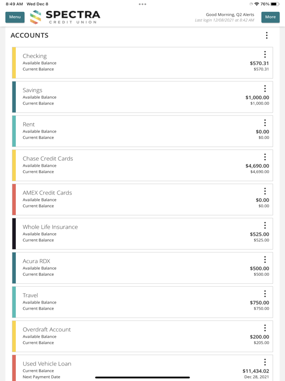 Screenshot #5 pour SpectraCU Mobile Banking