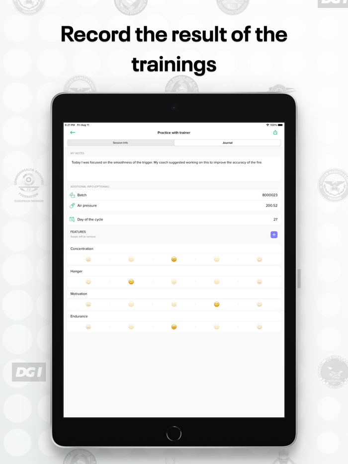 Air Shooting Diary Sport Note