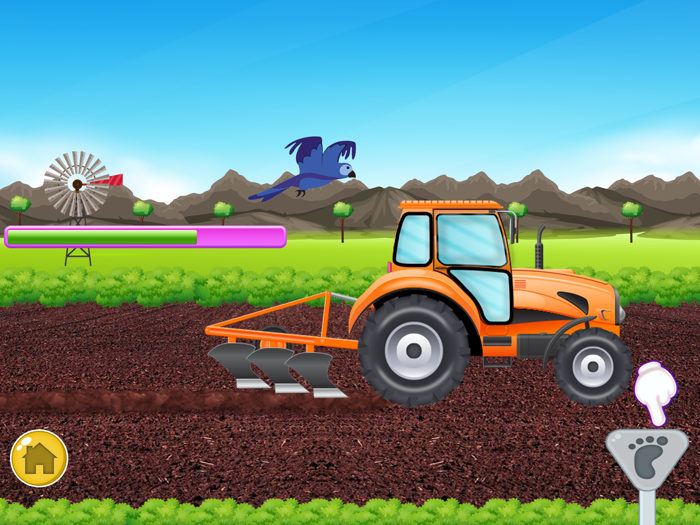 Farm Tractors Harvesting Game
