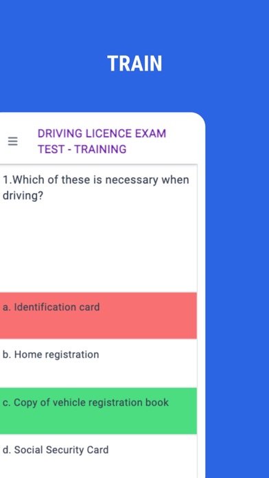 Driving License Exam Test Thai Screenshot