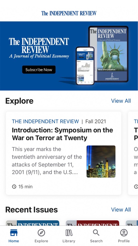 #1. The Independent Review (iOS) 由: The Independent Institute