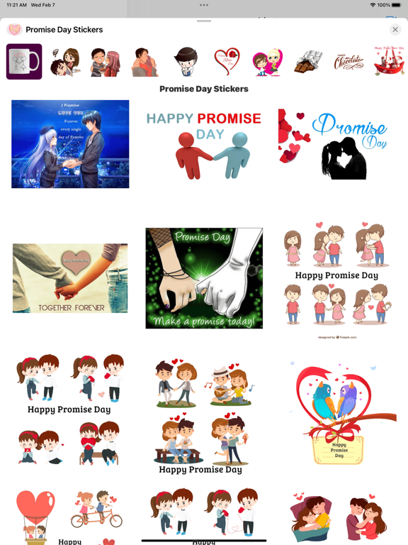 Screenshot #5 pour Promise Day Stickers