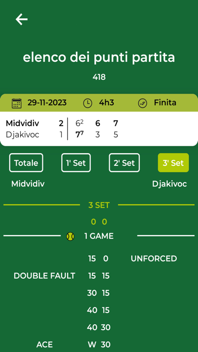 TSPro Tennis statistics points Screenshot 4 of 7