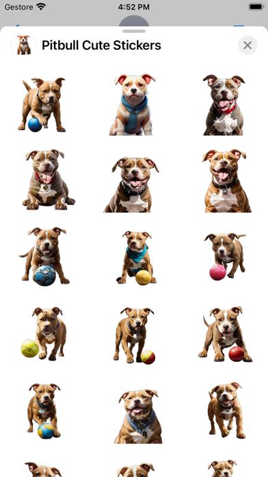 Pitbull Cute Stickers Screenshot