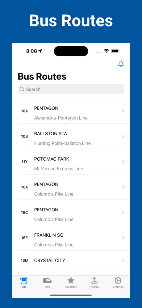 DC Metro & Bus – Schedules screenshot 1