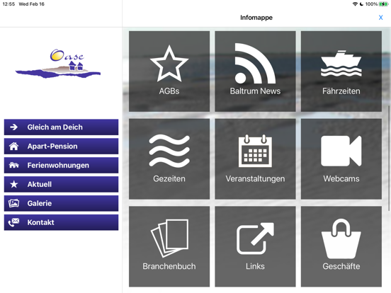 OASE Baltrum iPad screenshot 5 - Travel app