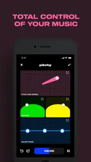 pitchy: sped up slow down song iphone screenshot 2