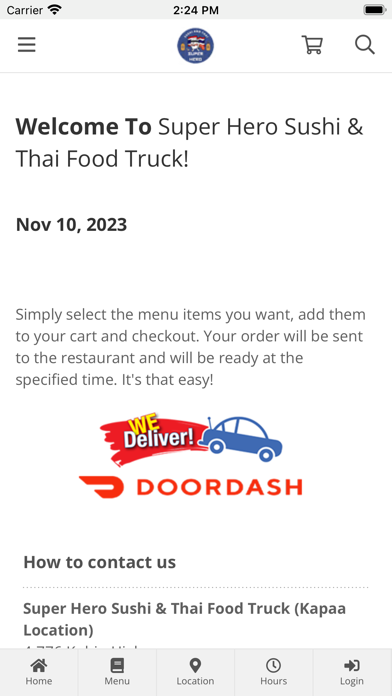 Super Hero Sushi & Thai Food Screenshot