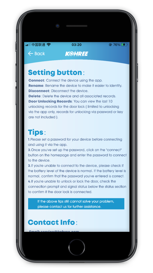 #3. KOHREE RV SMART LOCK (iOS) Bởi: 金华 王