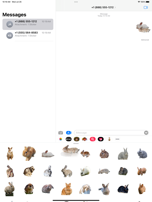 Screenshot #5 pour Autocollants photo de lapin