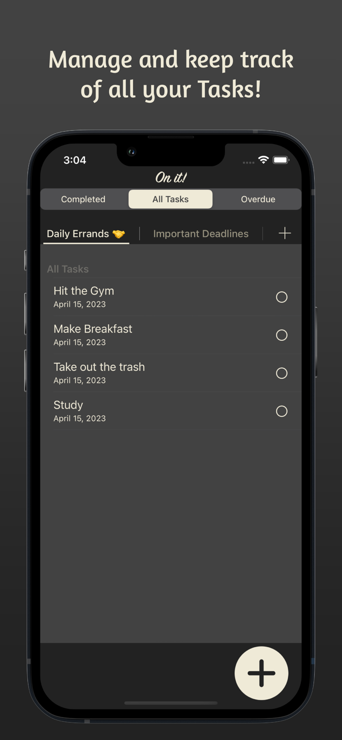 On it - Task Scheduling