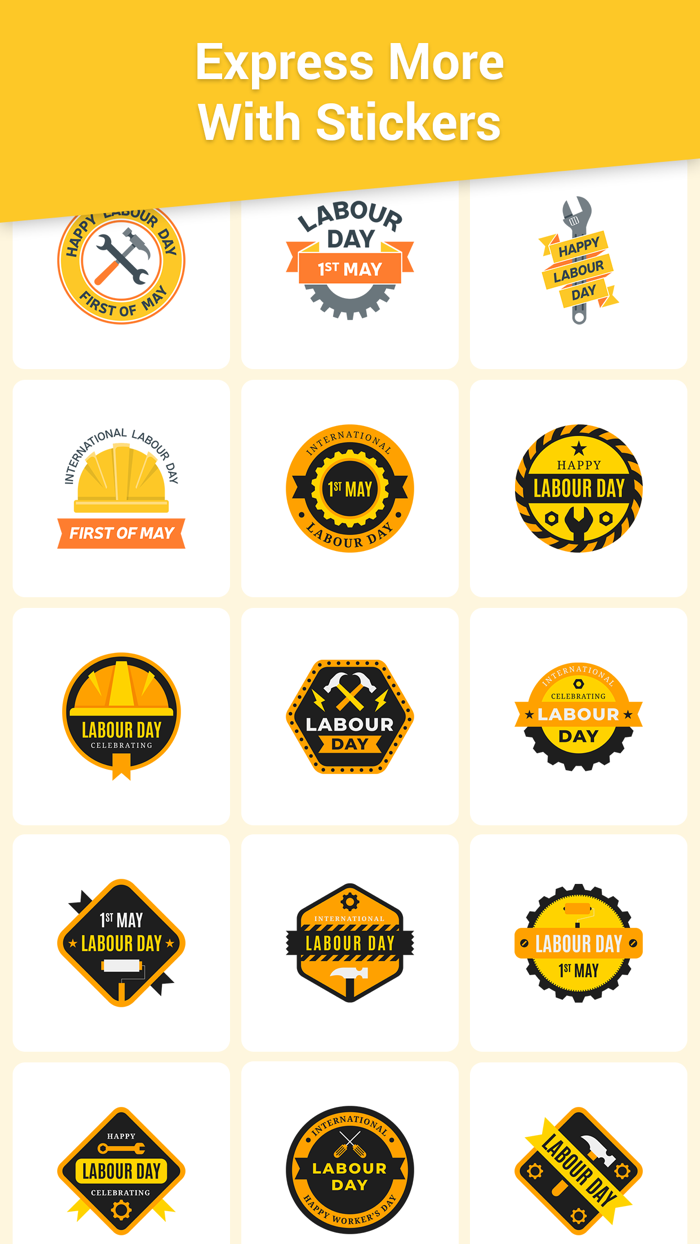 Labor Day Stickers Pack