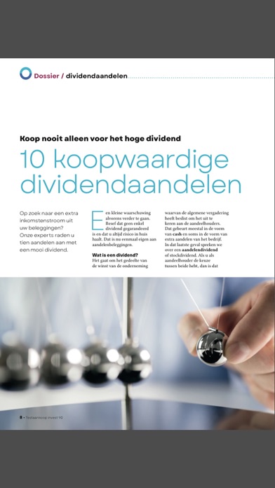 Testaankoop INVEST Digitaal Screenshot