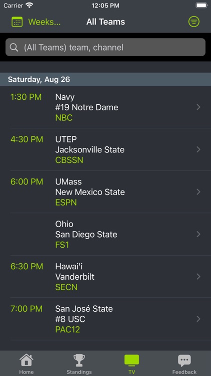 Alabama Football Schedules screenshot-4