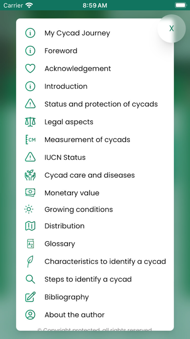 Cycad Identification of SA Screenshot