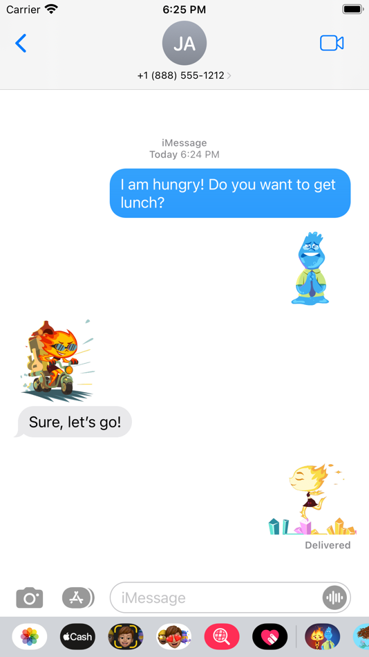 #4. Pixar Stickers: Elemental (iOS) By: Disney