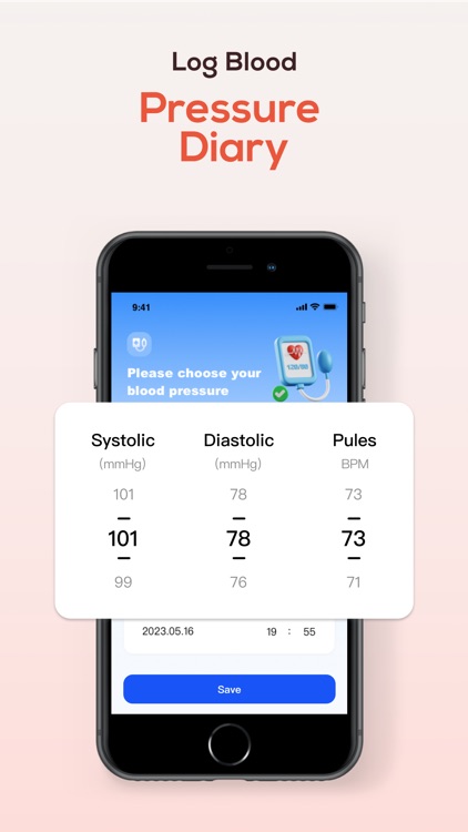 Blood pressure app:pulse track screenshot-4