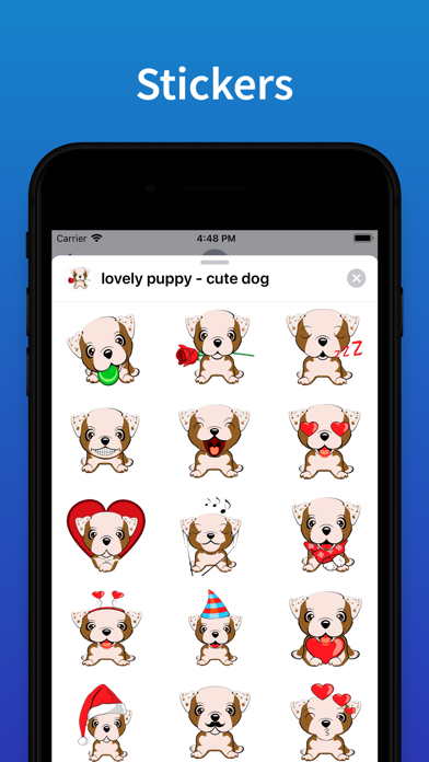 Screenshot #1 pour Cute Dog top emoji & stickers