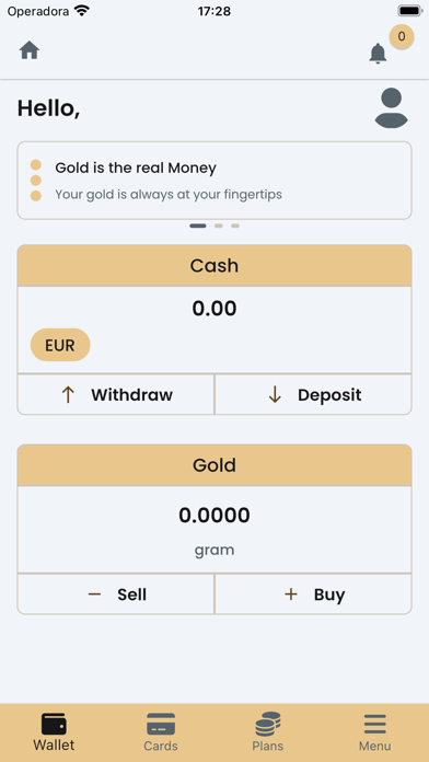 Phi - Gold Wallet Screenshot