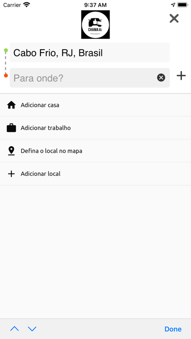 Chama Aí - Passageiro Screenshot