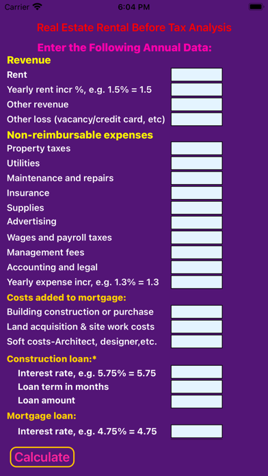 Real Estate Project Analysis Screenshot