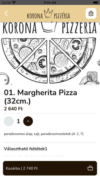 Korona Pizzéria Screenshot