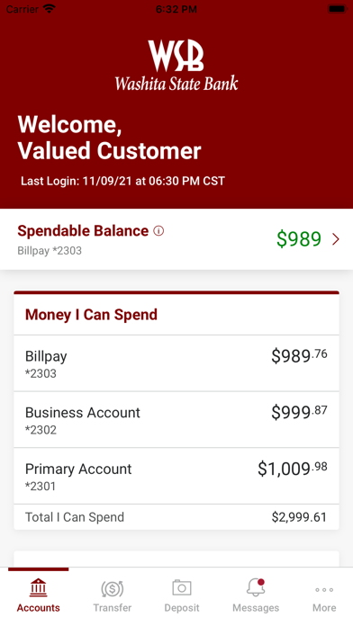 Washita State Bank Mobile Screenshot