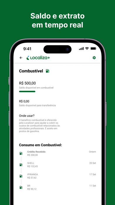 Localiza+ Combustível Screenshot