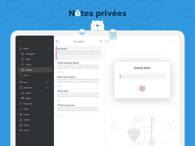 ‎Bear - Notes Confidentielles Capture d'écran
