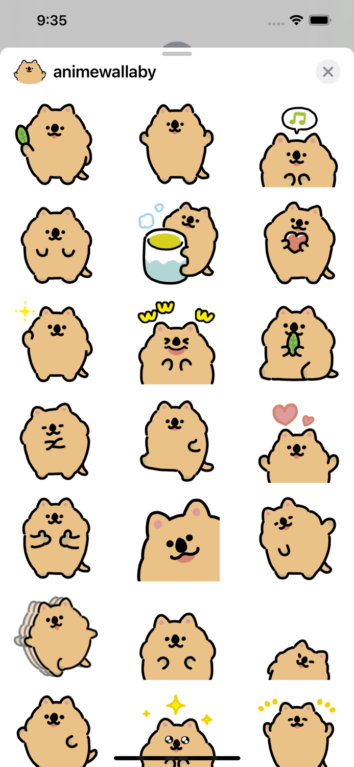 anime wallaby sticker