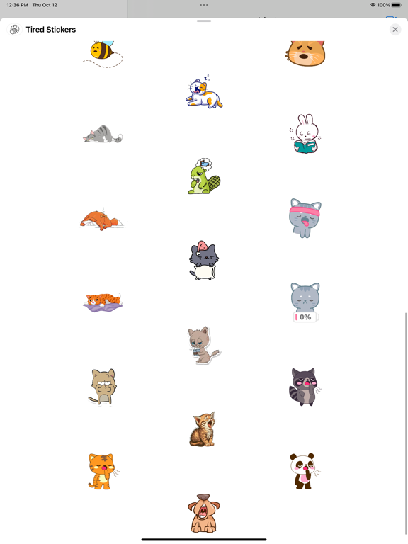 Screenshot #6 pour Tired Stickers