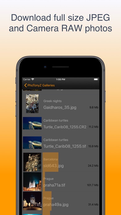 PhoTonyZ - photo downloads Screenshot