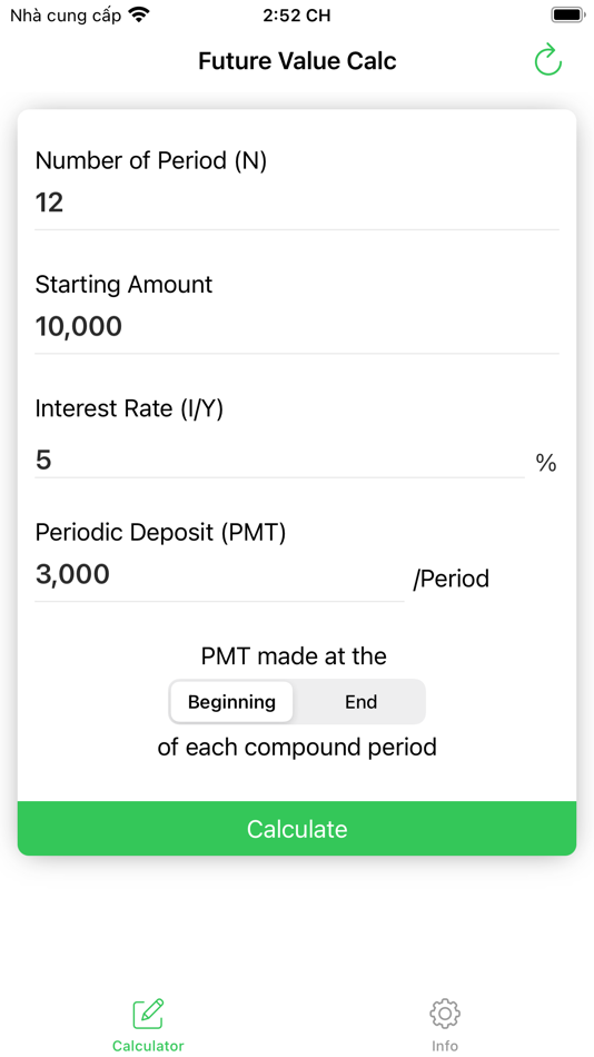 #1. Future Value Calculator - Calc (iOS) By: Phan Nhat Đang