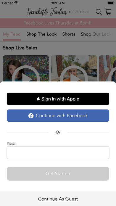 Sarabeth Jordan Boutique Screenshot