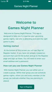 games night planner iphone screenshot 1