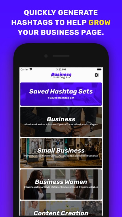 Business Hashtags App Screenshot