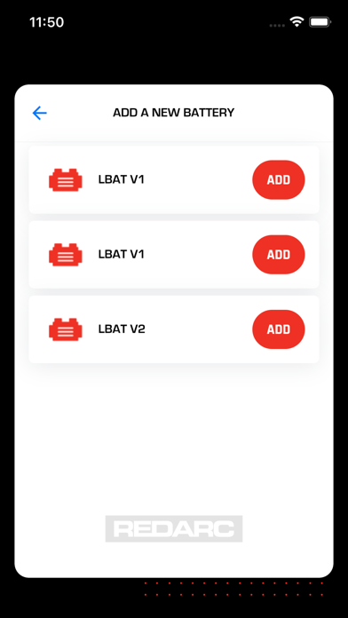 REDARC Alpha Battery Monitor Screenshot