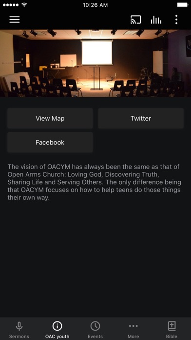 Open Arms Church App Screenshot