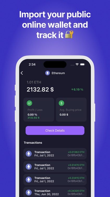 Portfolio tracker - USDC, TRON