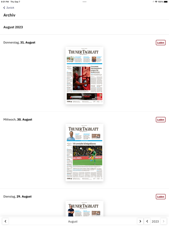 Screenshot #6 pour BZ Thuner Tagblatt E-Paper