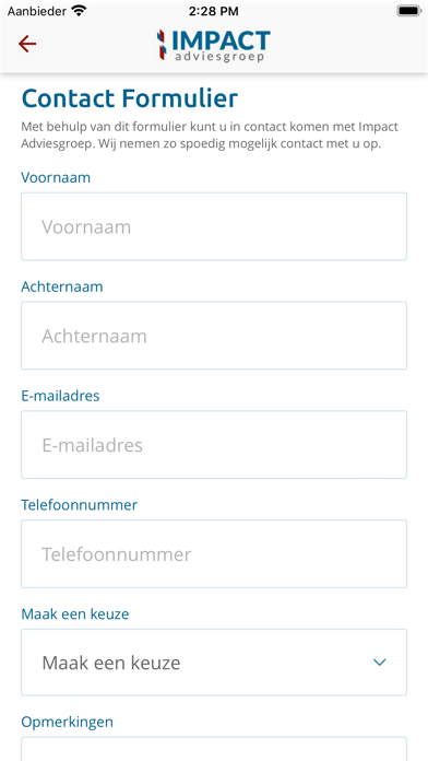 Impact Adviesgroep Screenshot