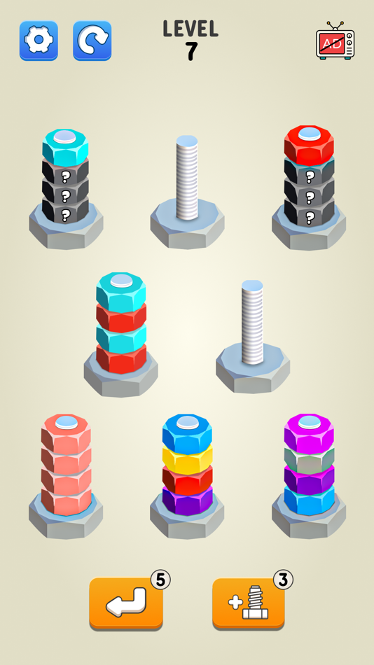 #1. Screw Sort: Nuts and Bolts (iOS) 由: NEXT SOLUTIONS JOINT STOCK COMPANY