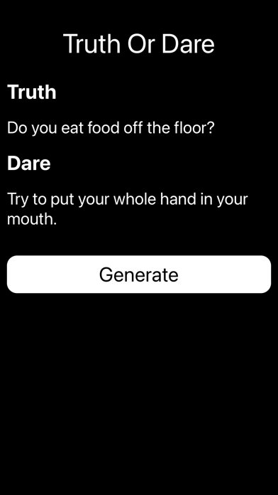 Truth Or Dare Generator Pro screenshot 2