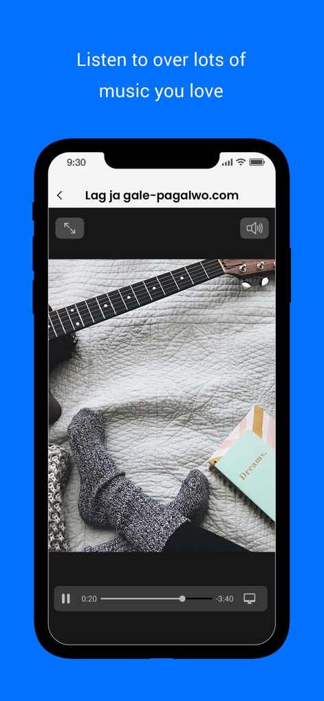 Gallery : Media File Manager - La aplicación integra un reproductor multimedia con controles de reproducción intuitivos como la barra de progreso y el control de volumen, ofreciendo una experiencia unificada para escuchar música y ver sus visualizaciones.