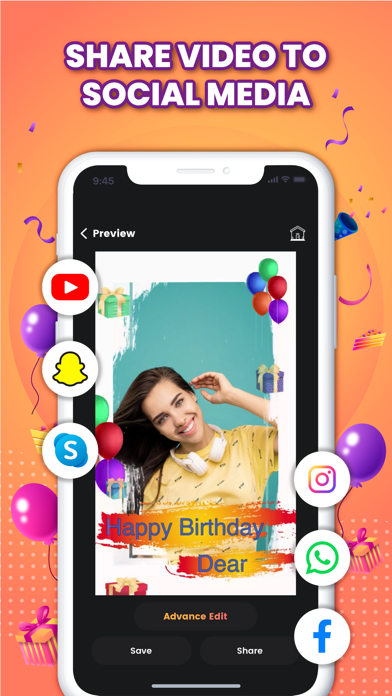 Birthday Photo Video Maker Screenshot