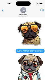 funny cartoon pug iphone screenshot 3