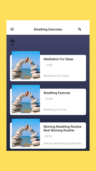 Guided Mindfulness App Screenshot